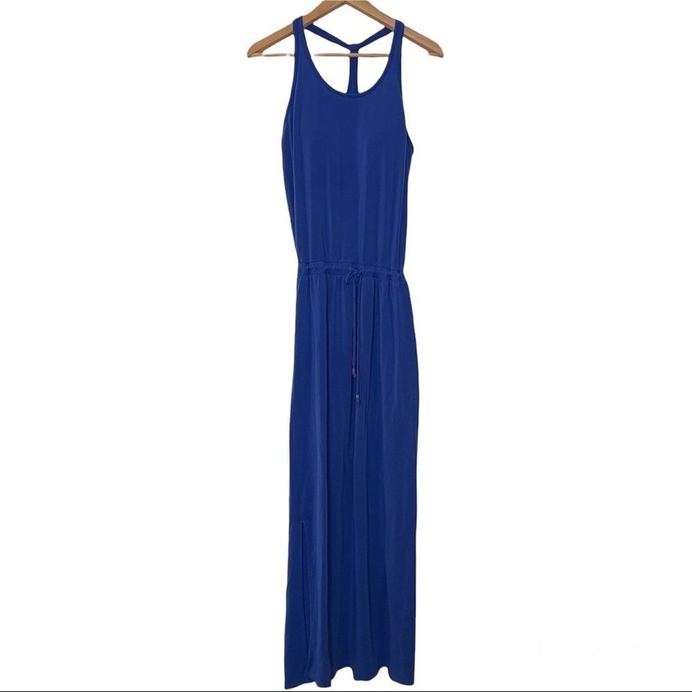 Athleta Cressida blue long maxi dress small